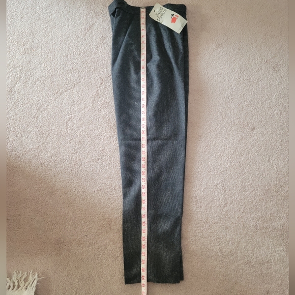 Petite Pinstripe Wool High Waisted Dress Pants NWT - Picture 5 of 10